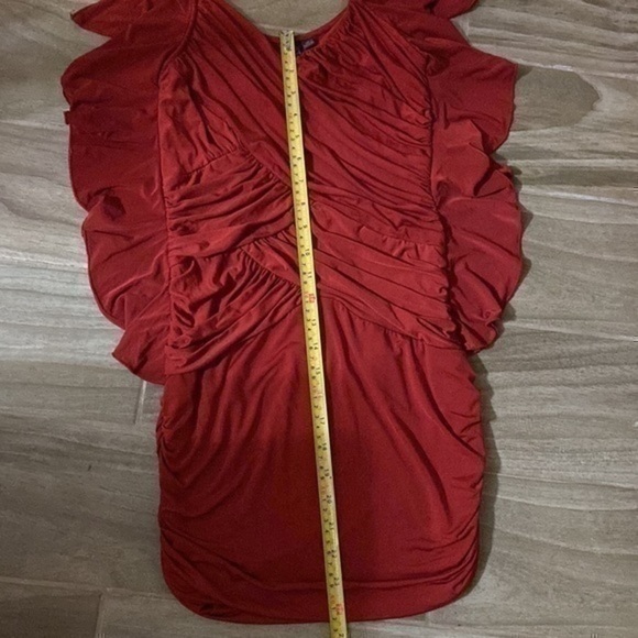 KOUTURE By Kimora Mini Cocktail Evening Dress Red Sleeveless Size Medium - Picture 9 of 12